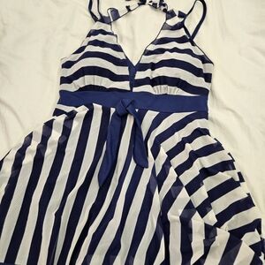 Fredericks of Hollywood striped chiffon dress XXXL